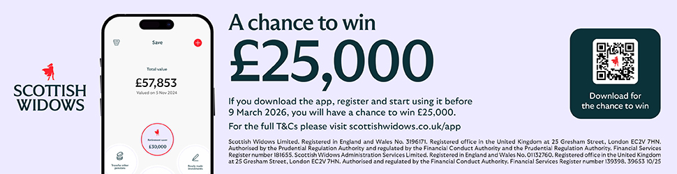Scottish Widows app prize banner