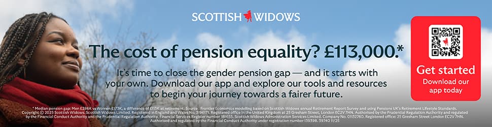 Scottish Widows Gender Pension Gap banner