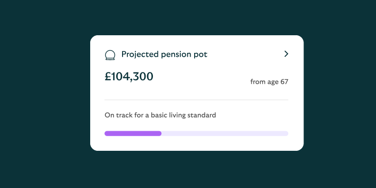 Look into the future:  See the projected value of your pension pot and what standard of living you can expect