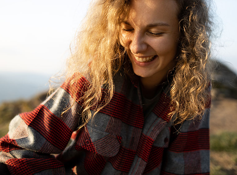 Woman laughing