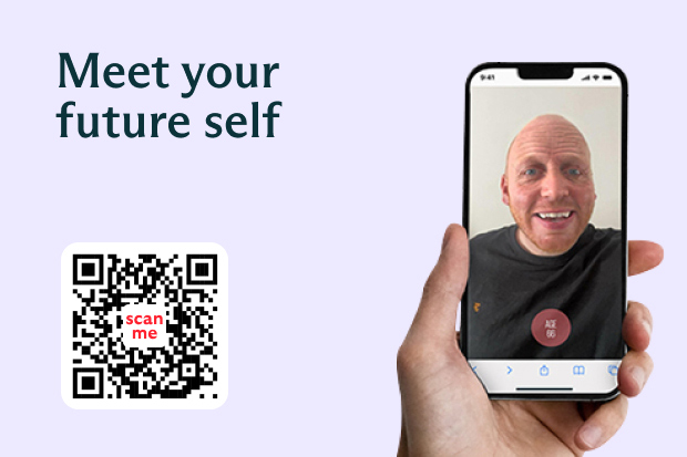 Scan the QR code to meet your future self